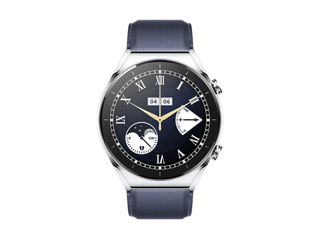小米Watch S1（流光银+蓝色真皮表带）